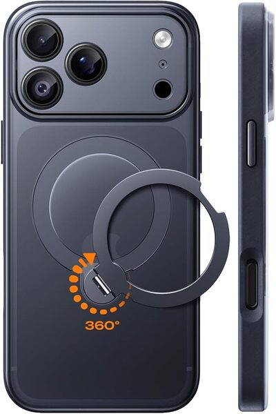 GENERAL TOCOL for iPhone 18 Pro Case with 360° Magnetic Stand, Clear