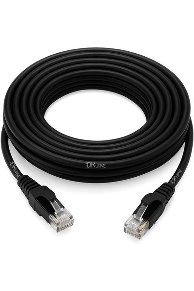 DKURVE ® Cat6 Ethernet Patch Cable Full Copper 24AWG, High-Speed LAN RJ45 Net...