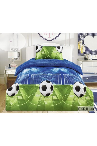 Moon Winter Baby Bedspread (Velvet with Fur) with Cartoon Pattern 3 Pieces 17...