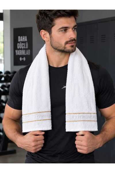 50*85cm %100 Pamuklu Erkek Spor Havlusu Fitness Gym Golf Boks Tenis -berber havlusu - Yumuşak-ultra su emici