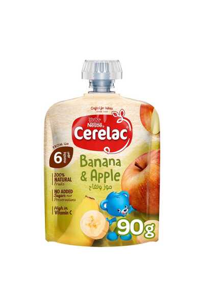Nestle Cerelac Banana & Apple Fruits Puree Pouch Baby Food 90 g