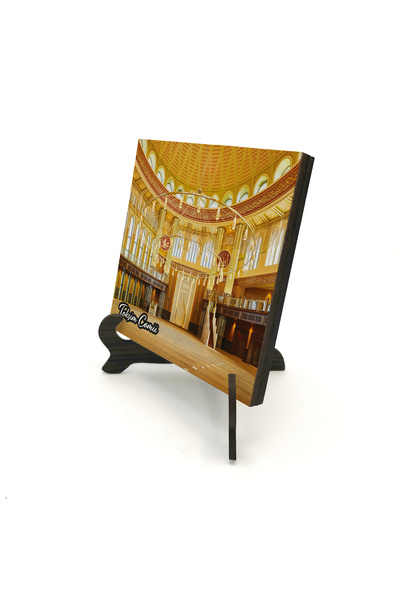 Sadrazam Taksim Mosque Image Printed Wooden Tabletop 10X10 1G-Taksimcamii5