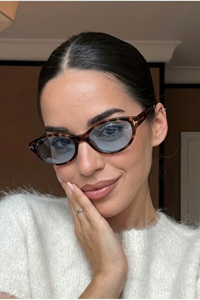REN EYEWEAR Tessa Kadın Güneş Gözlüğü leopar çerçeve Oval Kedi Gözü ANTİREFLE...
