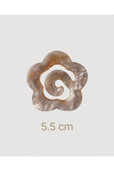 Portakal Esintisi Plica Spiral Detailed Bone-Look Metal Buckle