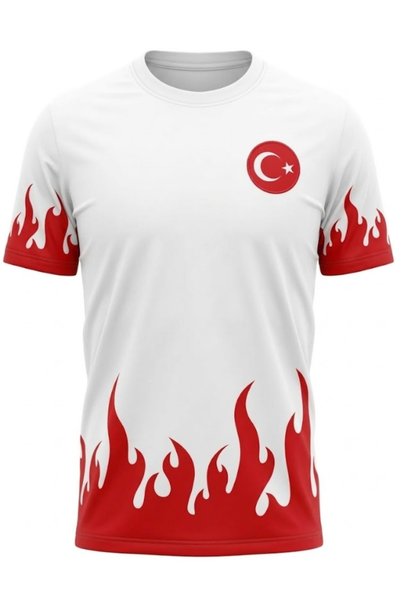 ATILGAN Turkey Detailed Flame Patterned Size / Training T-Shirt