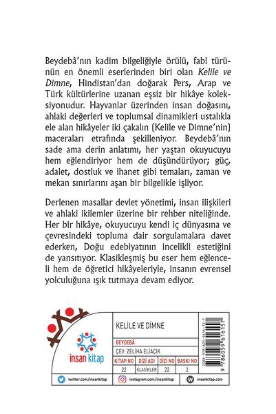 İnsan Kitap Kelile ve Dimne (Pocket Size)