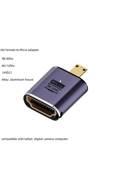 Lunatic 8062 Micro Hdmi UHD 4K 8K Kablosuz HDTV Dönüştürücü Mini HDMI 8K Uzatma Adaptörü