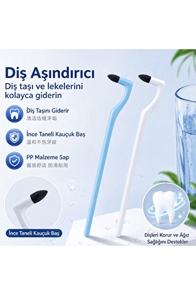 13 Adet Beyaz Mavi Diş Temizleme Kiti, Diş Plak Temizleme Aleti, Diş Taşı Parlatıcı, Diş Lekesi Silme Aracı