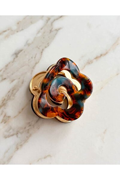 Portakal Esintisi Plica Spiral Detailed Bone-Look Metal Buckle