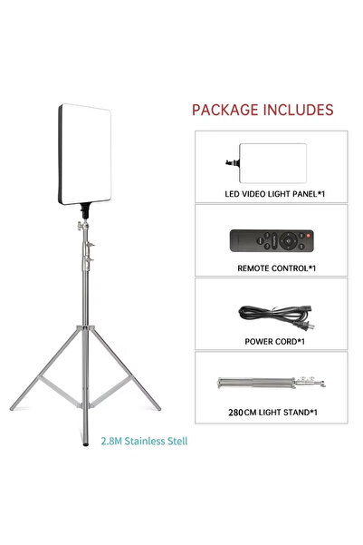 SH LED 2700k-7500k Video Fill Lamp Light Photography Lighting With Tripod Sta...