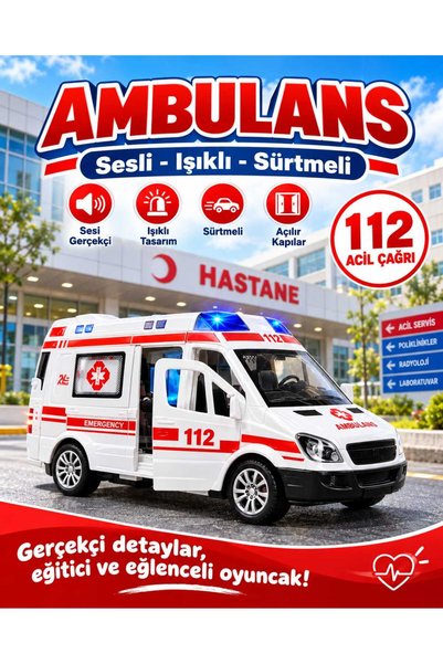 Hepsilazım Oyuncak Metal Işıklı Sesli Çek Bırak Özellikli Ön ve Arka Kapılar ...