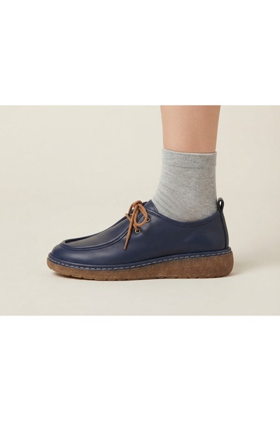 MARCO ROCCO Genuine Leather Rubber Sole Lace-Up Casual Women's Shoes