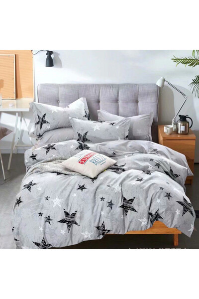 JOJO HOME Set Lenjerie de Pat cu Elastic, Tesatura Tip Finet, 6 Piese, Pat 2 ...
