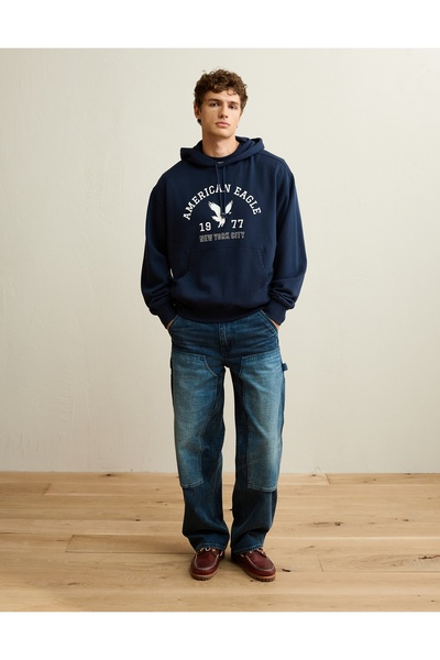 AMERICAN EAGLE AE Lightweight Logo Fleece Hoodie