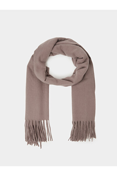Styli Brown Solid Fringed Classic Scarf