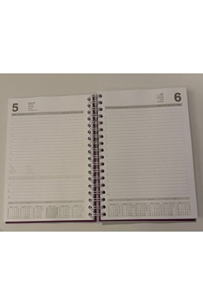 mcolor Agendă anuală spiralată 17x24, roșu claret