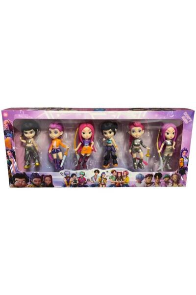 OEM K-Pop Demon Hunters Set de 6 figurine, personaje diverse, multicolor, 10 cm