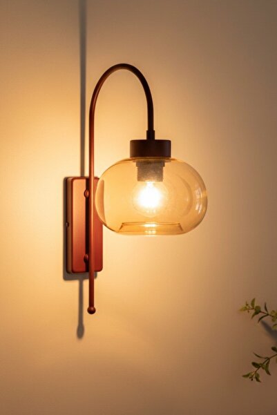 Bamyum Warm Honey Glass Cherry Rotten Trunk Sconce Wall Lamp Modern Hotel Cafe Vintage Living Room Bedroom Staircase Retro