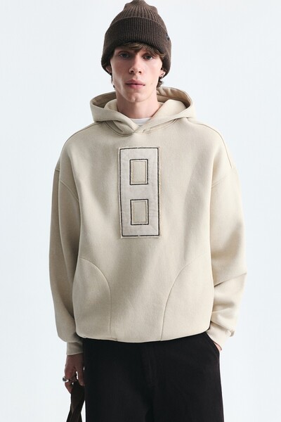 VAMOSCLO Number Printed Oversize Sweatshirt
