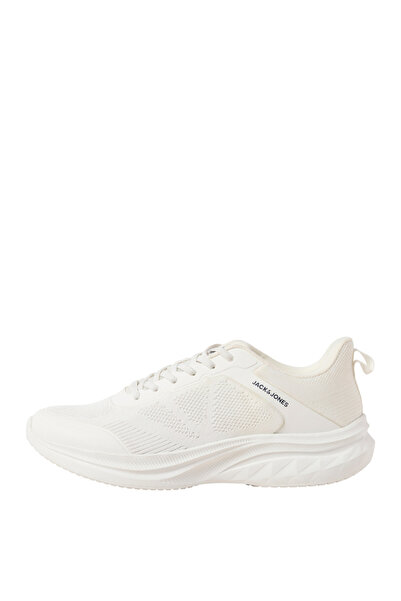 Jack & Jones White JFWDRAGO Solid Knit Sports Sneakers