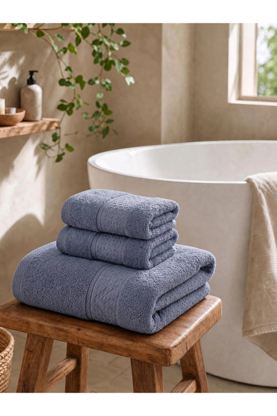 Styli Pack of 3 - Bath Towels, Blue