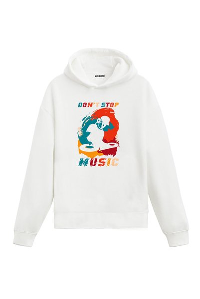 Colermi Don'T Stop Music Dj Design Hooded Sweatshirt