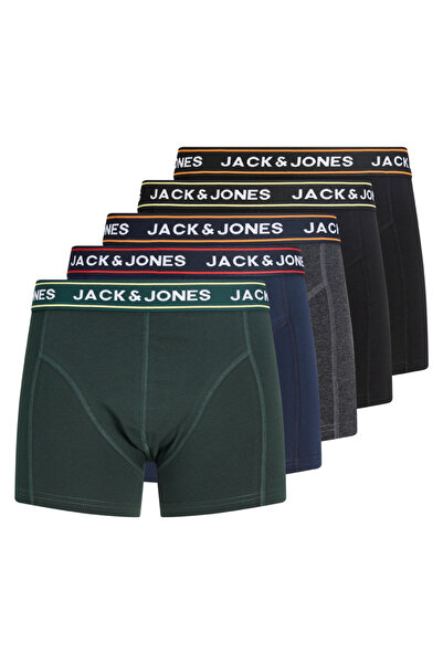 Jack & Jones Pack of 5 - Back JACMAX Logo Print Trunks