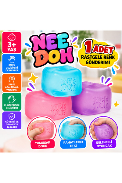 Golden Rainbow Needoh Nice Cube Sensory Sukuşi Stres Oyuncağı - Süper Yumuşak...