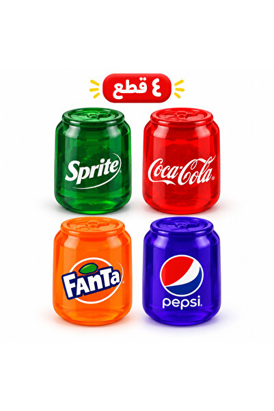 wafra store لعبة ضغط مطاطية لتخفيف التوتر (سكويشي) على شكل علب مشروبات - مجمو...
