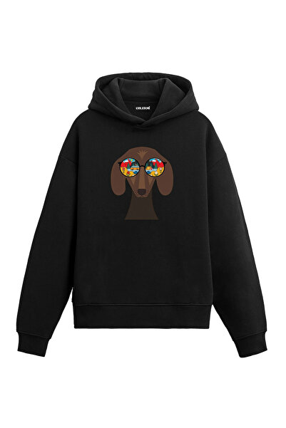 Colermi Camper Dog Design Hooded Sweatshirt