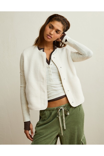 AMERICAN EAGLE سترة شيربا من إيه إي