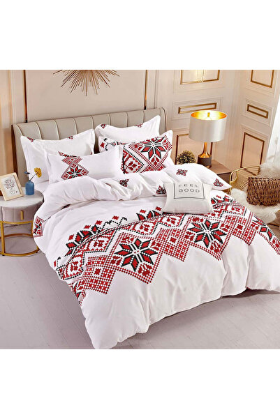 JOJO HOME Lenjerie de pat cu 2 fete, tesatura tip finet, pat 1 persoana, 4 pi...