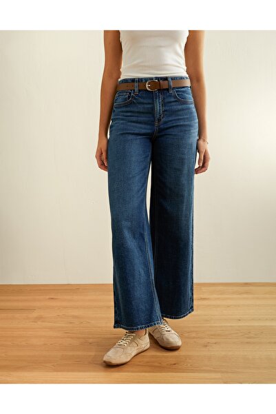 AMERICAN EAGLE بنطلون جينز AE Dreamy Drape Super High-Wisted Baggy Wide Leg J...