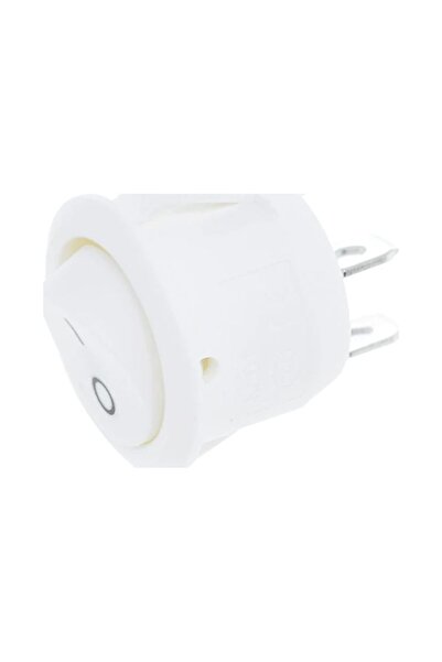 Generic Στρογγυλός Rocker Switch KCD1-105 20mm ON/OFF Λευκό