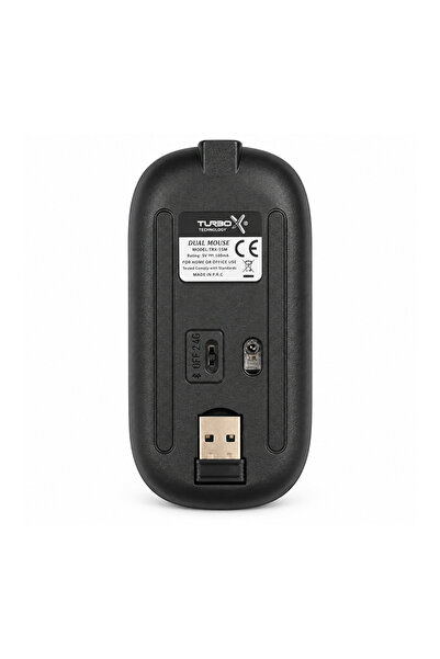 TURBOX TRX-15M Dual Mouse Wireless+Bluettoth Siyah RGB Optik Mouse
