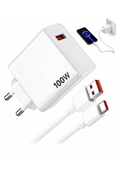 BERZELTECH Type-c 100(WATT) Hızlı Şarj Aleti Adaptör Kablo Set