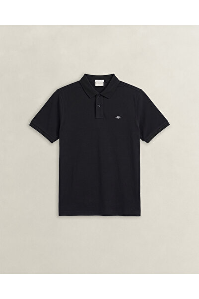 Gant Erkek Siyah Regular Fit Polo Yaka T-Shirt