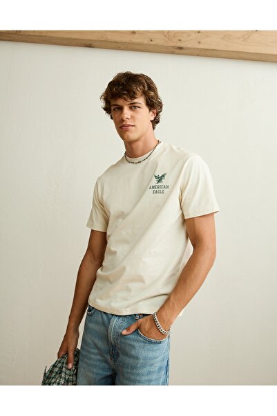 AMERICAN EAGLE تي شيرت بشعار جرافيك من AE Standard Fit