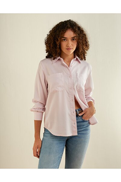 AMERICAN EAGLE قميص AE Bestie بأزرار أمامية