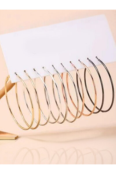 Styli مجموعة من 5 قطع - أقراط دائرية متعددة الألوان