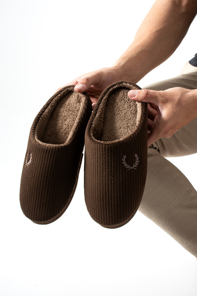 ModaMert Pack of 3 Corduroy Soundproof Comfortable Soft Sole Wool Home Slippers