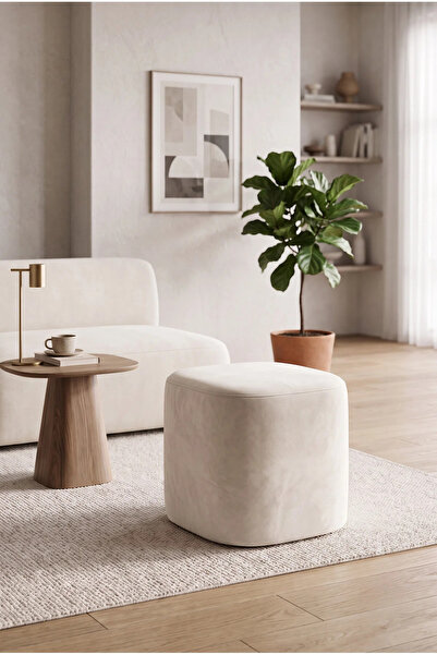 Forte Home Dora Kavisli Kare Puf
