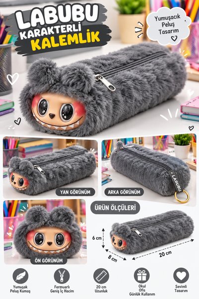 Peluş Kalemlik – Fermuarlı Yumuşak Kalem Çantası