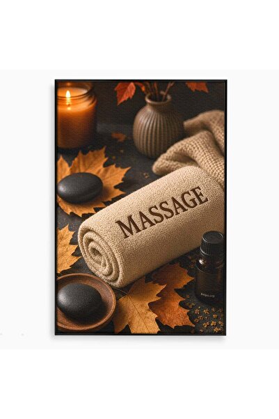 Luxcanva Tablou Canvas Relaxare Zen 40x60 cm cu Rama Negru Masaj Terapie Spa