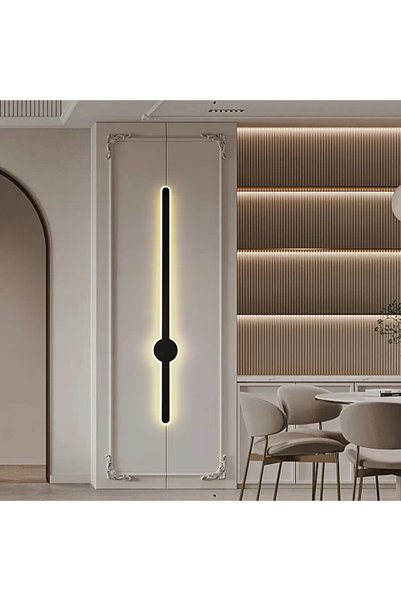 Generic Brand أبليك جداري داخلي مودرن أسود LED طول 150 سم 36 واط بإضاءة أصفر ...