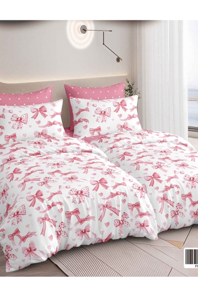 Pucioasa Home Lenjerie de pat cu 2 pilote, 7 piese, 160x220 cm – Fundite roz ...