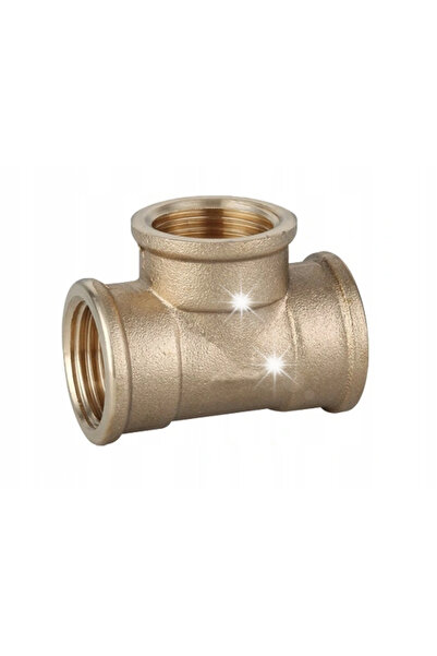 Invena Conector triplu din alamă cu filet interior 1/2''