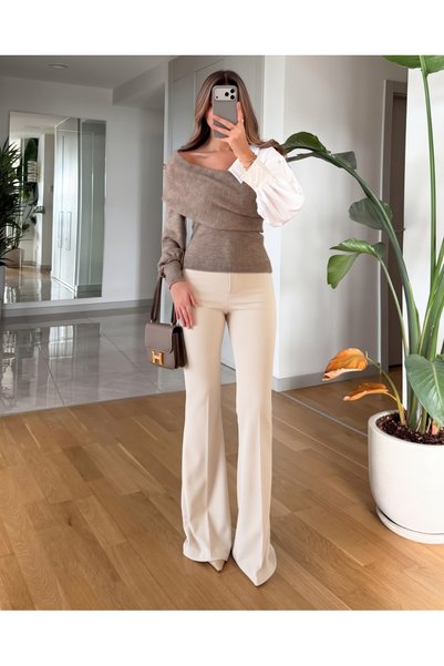 MUG collection Women's High Waist Wide Leg Pants