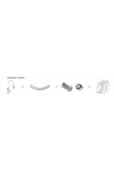 FALA BATERIE DE LAVABO, CU GURĂ DE REDIRE FLEXIBILĂ, FLEXIBIL 2, ALB 75676