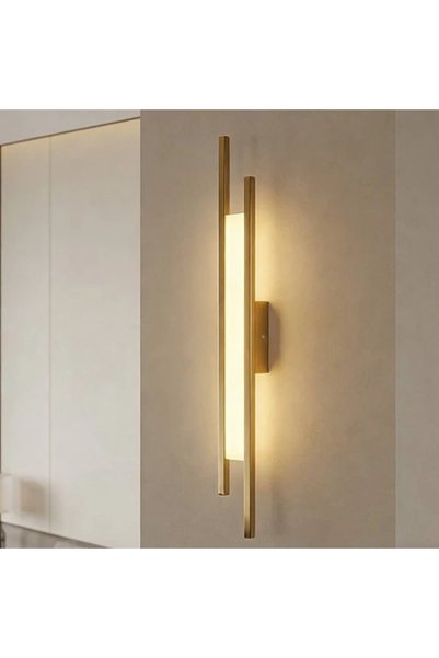 Generic Brand أبليك جداري داخلي مودرن ذهبي زيتي LED 600 ملم 7 واط 3 ألوان إضا...